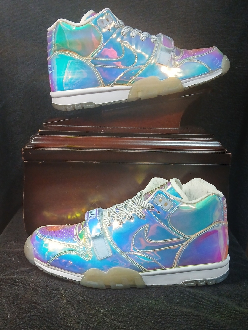 Nike Air Trainer 1 Mid PRM QS  "SUPER BOWL HOLOGRAM" (2013) RARE!!  Mens-9.5